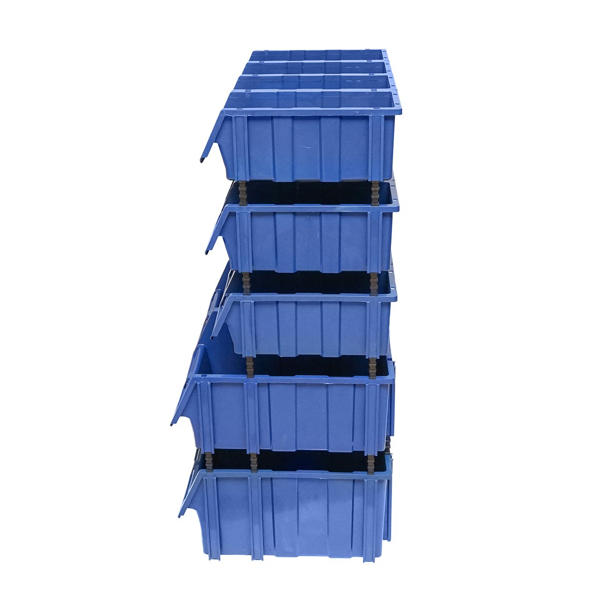 Stand cu 16 cutii pentru depozitare / organizare, cutie din plastic albastra, 680x510x1100mm